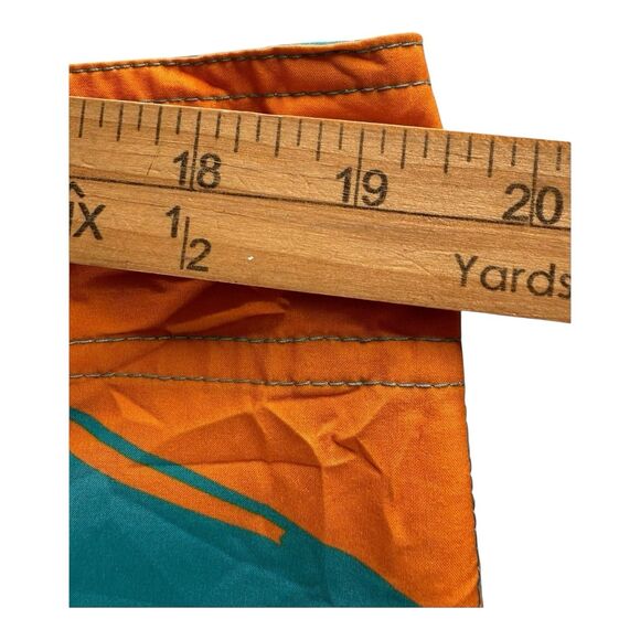 Miami Dolphins NFL Mens 38 Drawstring Diagonal Flag Board Shorts‎ Green Orange - Picture 11 of 12